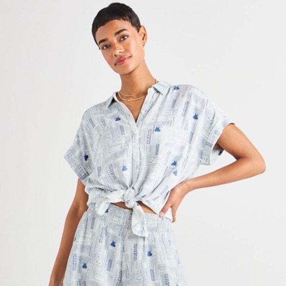 Splendid Kathryn Short Sleeve Shirt NWT - Picture 1 of 8